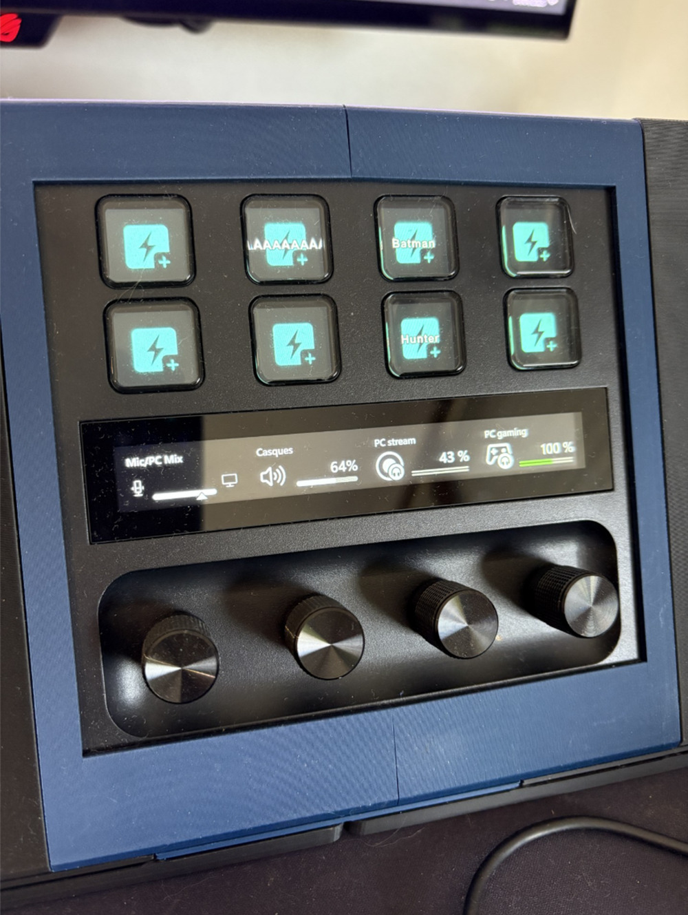 Elgato Stream Deck + Control Panel w/ XLR DOCK HOLDER (Blue) STAND ONLY